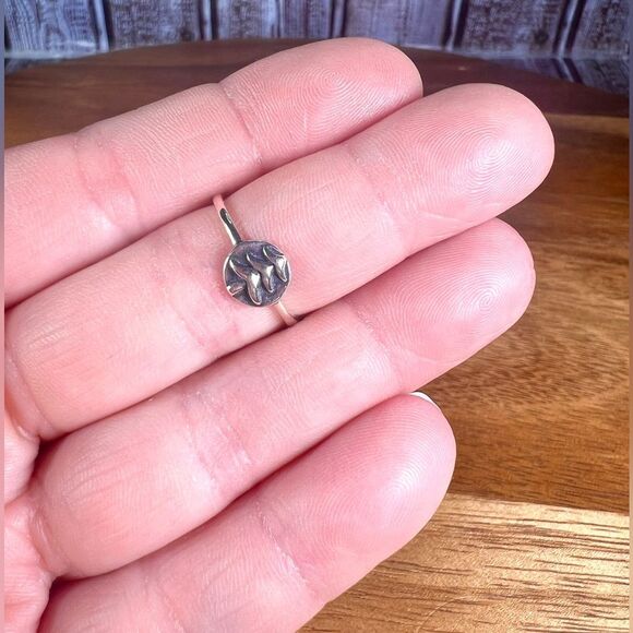 3D Tree Ring 925 Sterling Silver Outdoorsy Theme Ring - Picture 3 of 3